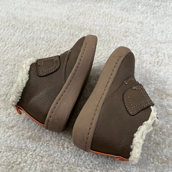 Carter’s Chatham Toddler Boys Brown Faux Shearling Fashion Boots Shoes 5 - Picture 6 of 8